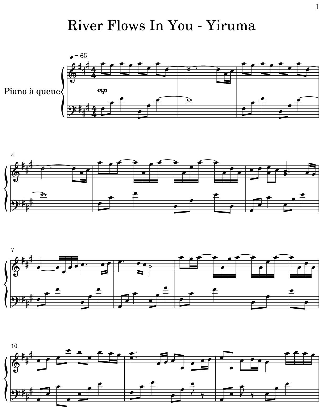 River Flows In You - Yiruma - Sheet music for Piano