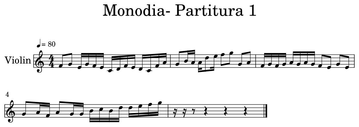 Monodia- Partitura 1 - Flat