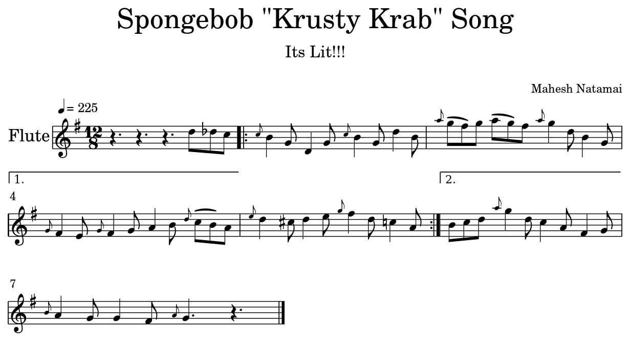 Spongebob Krusty Krab Song Flat
