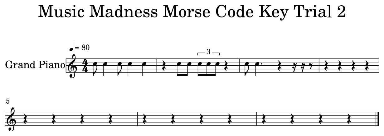 Music Madness Morse Code Key Trial 2 Flat