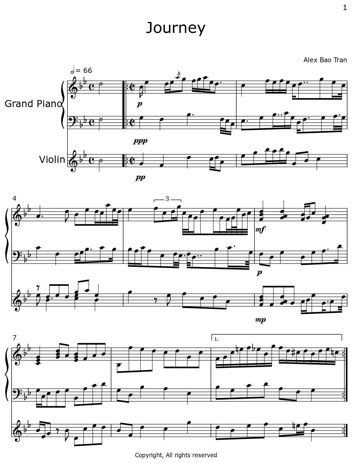 journey piano chords