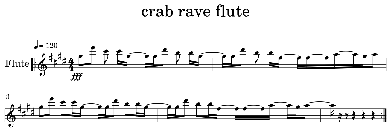 Crab Rave Flute Flat