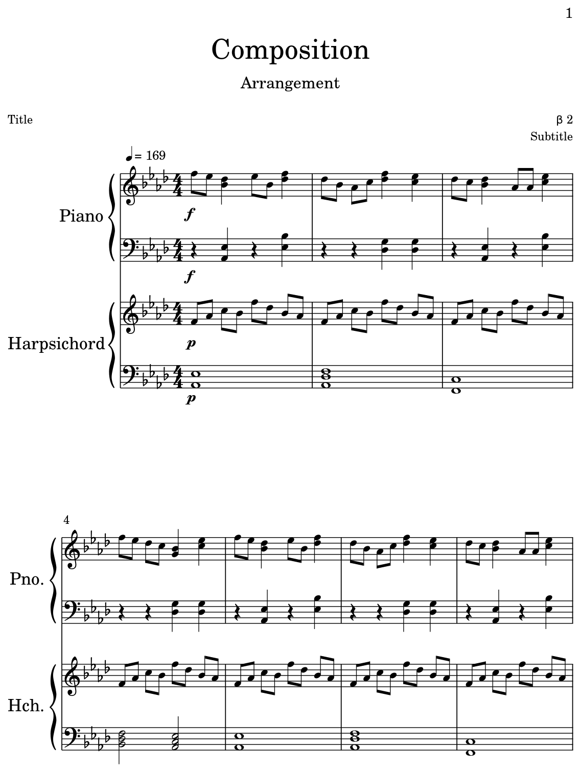 Download Composition - Sheet music for Piano, Harpsichord
