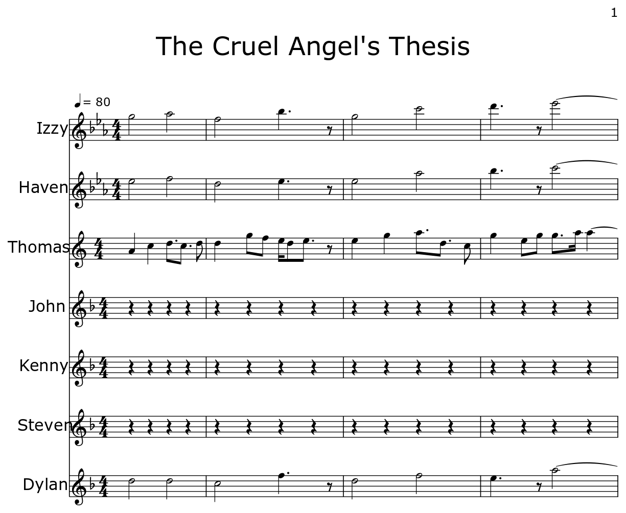 a cruel angel's thesis flute