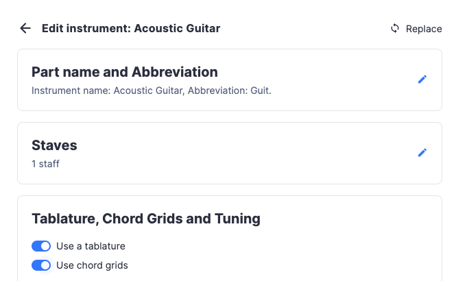 Enable chord grid