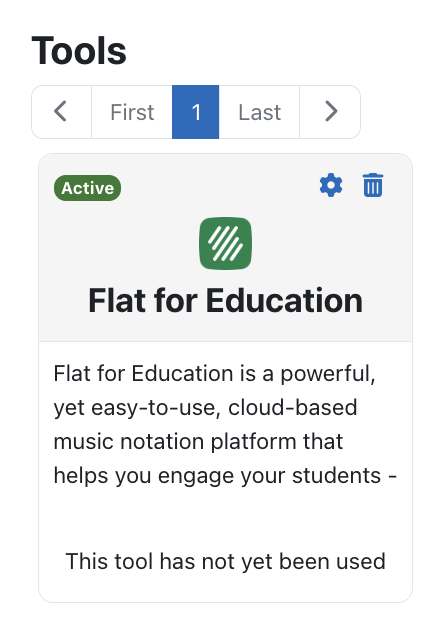 Flat for Education added as External Tool