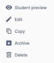 Student preview button