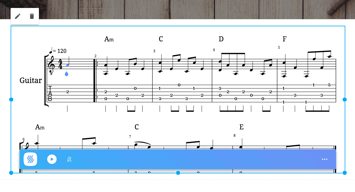 Adjust the size of the responsive music notation